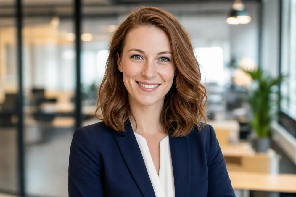 Professional headshot created with the AI profile picture maker