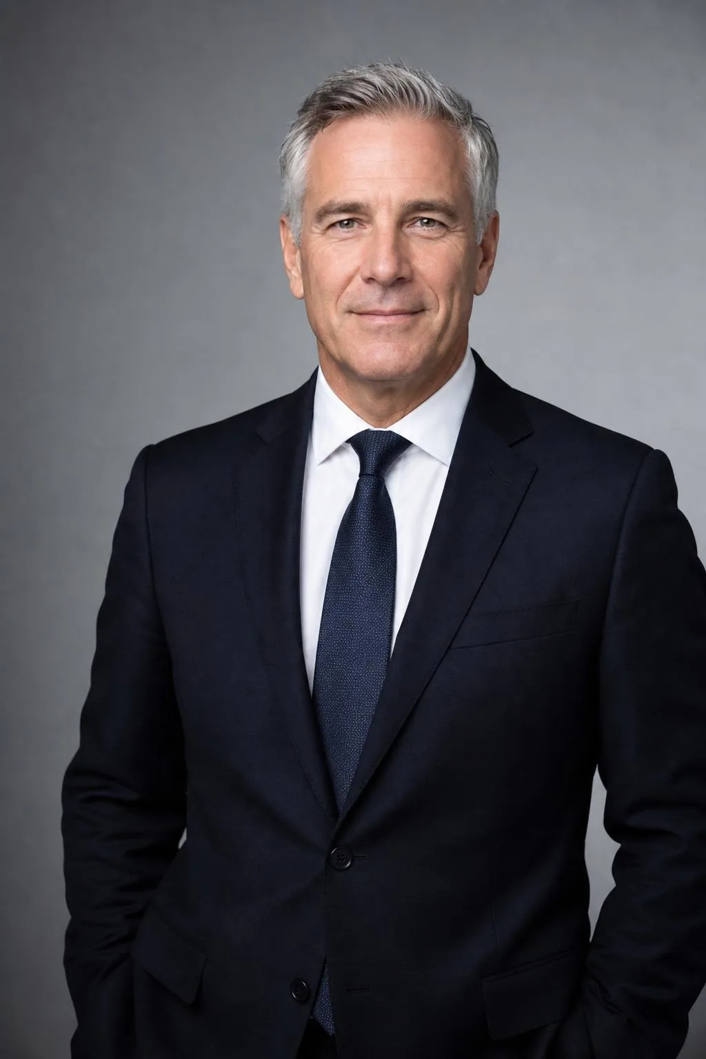 AI executive headshot profile picture of an older man